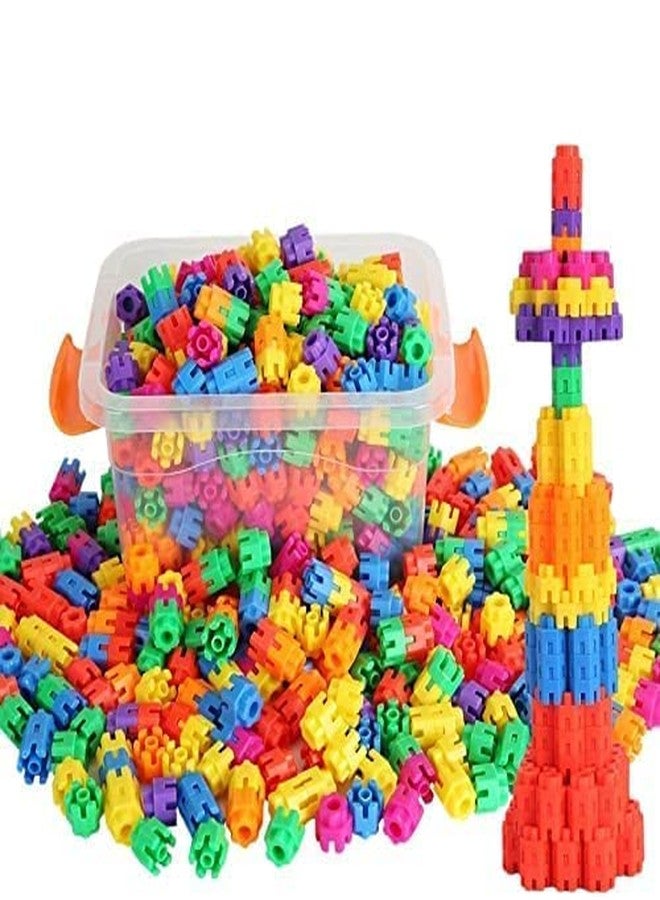 PULSBERY Small Building Blocks for Kids - 100Pcs Blocks Creative Tube Locks Construction Set Toy with Wheels Kids Educational Preschool Learning Toys(Puzzle Blocks) - Image 1